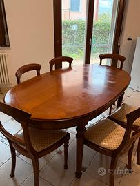 Tavolo PREGNO con 6 Sedie