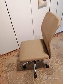 sedia studio stoffa  cerniere) con ruote
