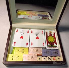 Portagioie Scatola Argento Fiches Madreperla Poker