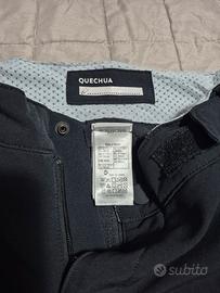 Pantaloni softshell trekking bambino mh500 neri