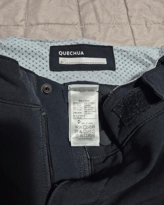 Pantaloni softshell trekking bambino mh500 neri