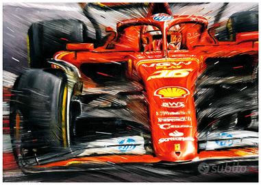 Charles Leclerc Ferrari SF24 F1 Stampa Arte Poster