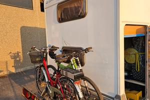 Portabici completo barra targa e fanali