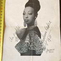 Locandina Josephine Baker 1950 con firma e dedica