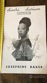 Locandina Josephine Baker 1950 con firma e dedica