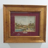 Dipinti a Mano Olio su Tela con Cornice e Vetro 