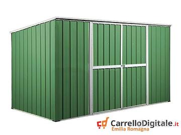 Casetta giardino box in Acciaio 345x186 verde