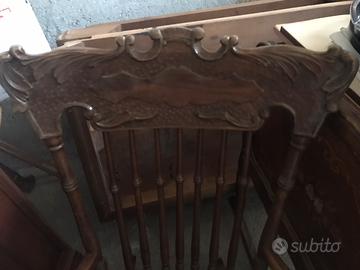 Sedia a dondolo legno