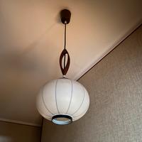 Lampade design anji 60 a sospensione vetro e legno