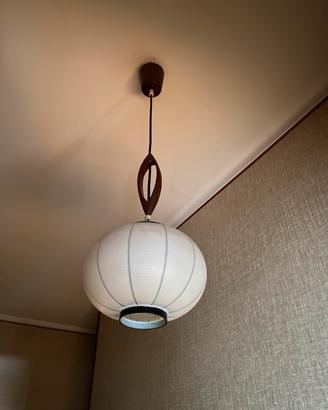 Lampade design anji 60 a sospensione vetro e legno