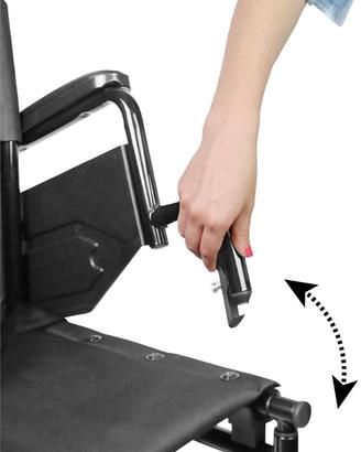 Sedia rotelle pieghevole leggera trasporto