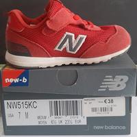 scarpe sportive, rosse in tela marca new balance