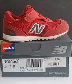 scarpe sportive, rosse in tela marca new balance