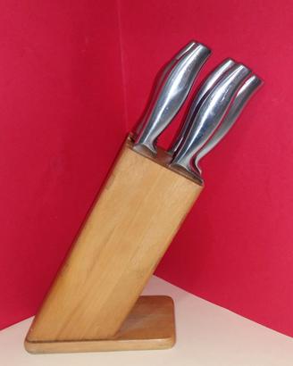 EXCELSA INOX CEPPO CON 5 COLTELLI PROFESSIONALI