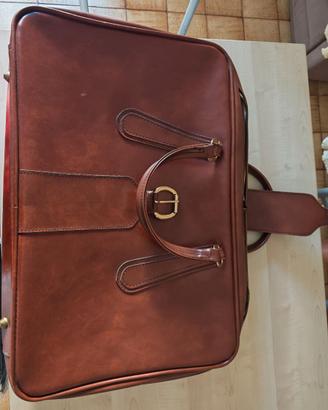 Valigia in pelle fine anni 70,