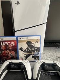 PS5 1TBDisco con 2 Controller + 2 Giochi + Monitor