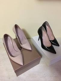 Scarpe decoltè con tacco eleganti lucide