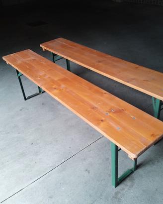 panche da giardino in legno gambe piegh