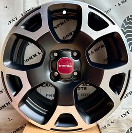 4 CERCHI IN LEGA ORIGINALI RAGGIO 15 FIAT PANDA