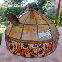 lampadario Carceller in vetro e piombo