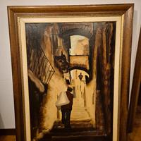 Quadro siciliano con uomo di spalle