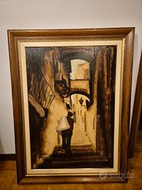 Quadro siciliano con uomo di spalle