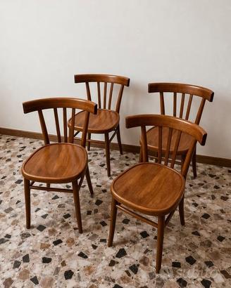 Sedie vintage in legno stile scandinavo anni ’60