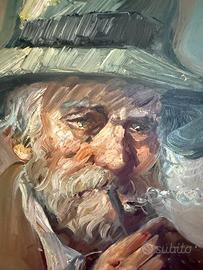 Roberto Carignani – Ritratto anziano quadro