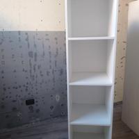 libreria in legno bianca - noce massello 