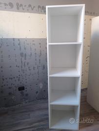 libreria in legno bianca - noce massello 