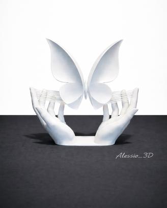 Farfalla sospesa stampata in 3D