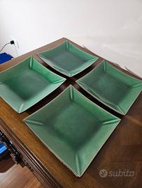 Piatti piani quadrati set da 4