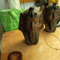 coppia di bottiglie Luxardo a forma di faraone