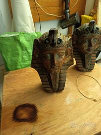 coppia di bottiglie Luxardo a forma di faraone