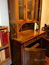 Credenza con vetrina legno massello liberty