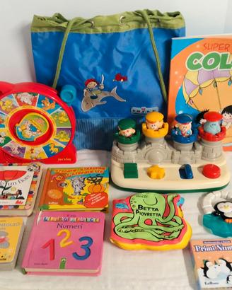 Libri e giochi prima infanzia in blocco