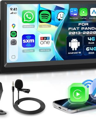 Autoradio 7" CarPlay Android Auto Fiat Panda 2013-