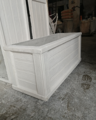 Fioriera vaso in cemento finto legno