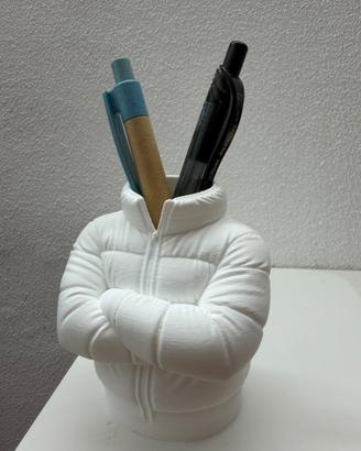 Porta penne busto giubbotto in 3d