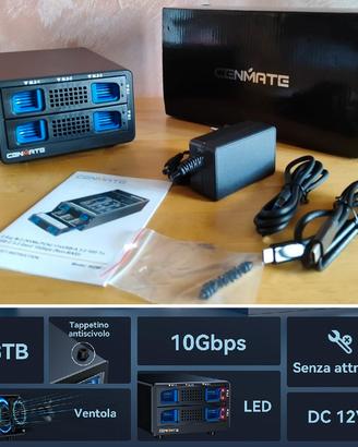 Enclosure 6 Slot NVMe M.2 USB 3.2 10Gbps - Nuovo