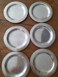6 Piattini placcati argento