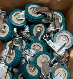 Ruote rotelle 75mm su ciscinetti, per carrelli