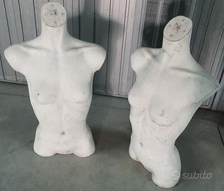 Lotto 2 busti manichini donna per negozio vintage