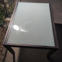 tavolo vetro temperato ferro antracite soggiorno 