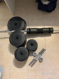 Set bilanciere e dischi 65kg