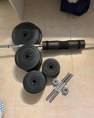 Set bilanciere e dischi 65kg