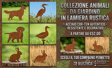 Animali da Giardino in Lamiera Corten