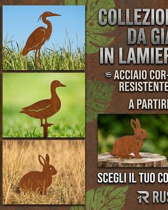 Animali da Giardino in Lamiera Corten