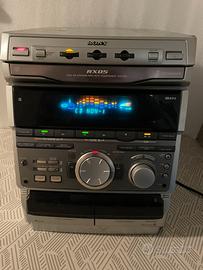 impianto stereo Sony RXD5 con casse JVC SP-D452.