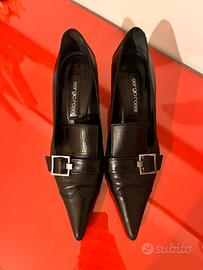Scarpa décolleté pelle nera. Sergio Rossi. 37,5